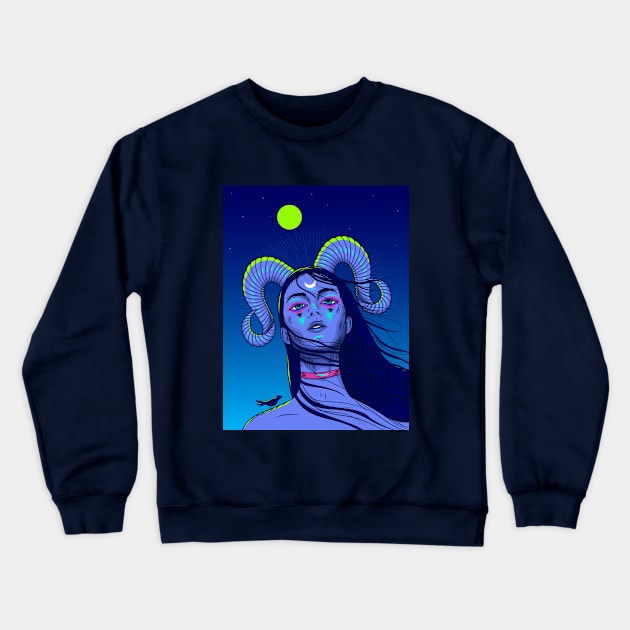 Aries girls for the win Crewneck Sweatshirt by Priscila Floriano